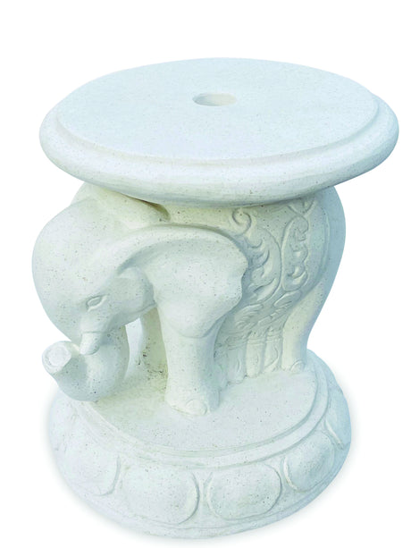 Bali Elephant Parasol Base With Drinks Table