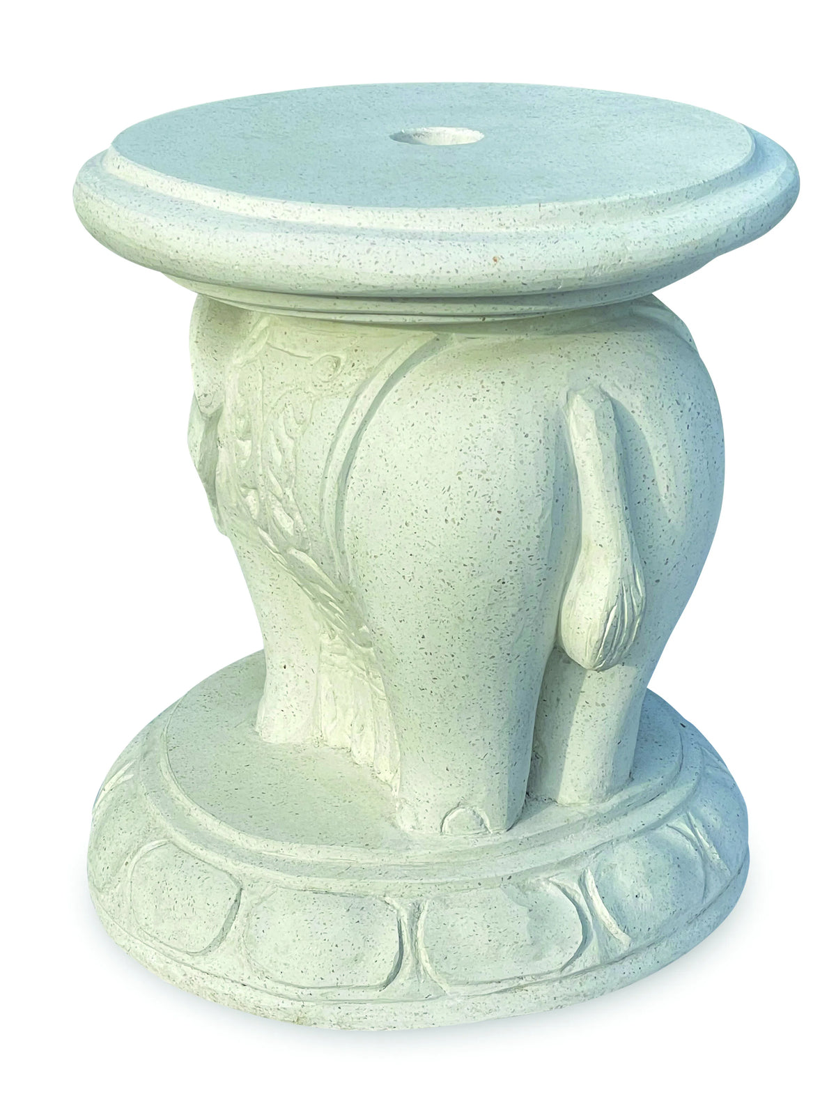 Bali Elephant Parasol Base With Drinks Table