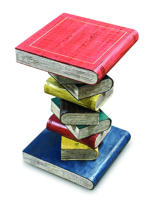Coloured Bookstack Table Medium