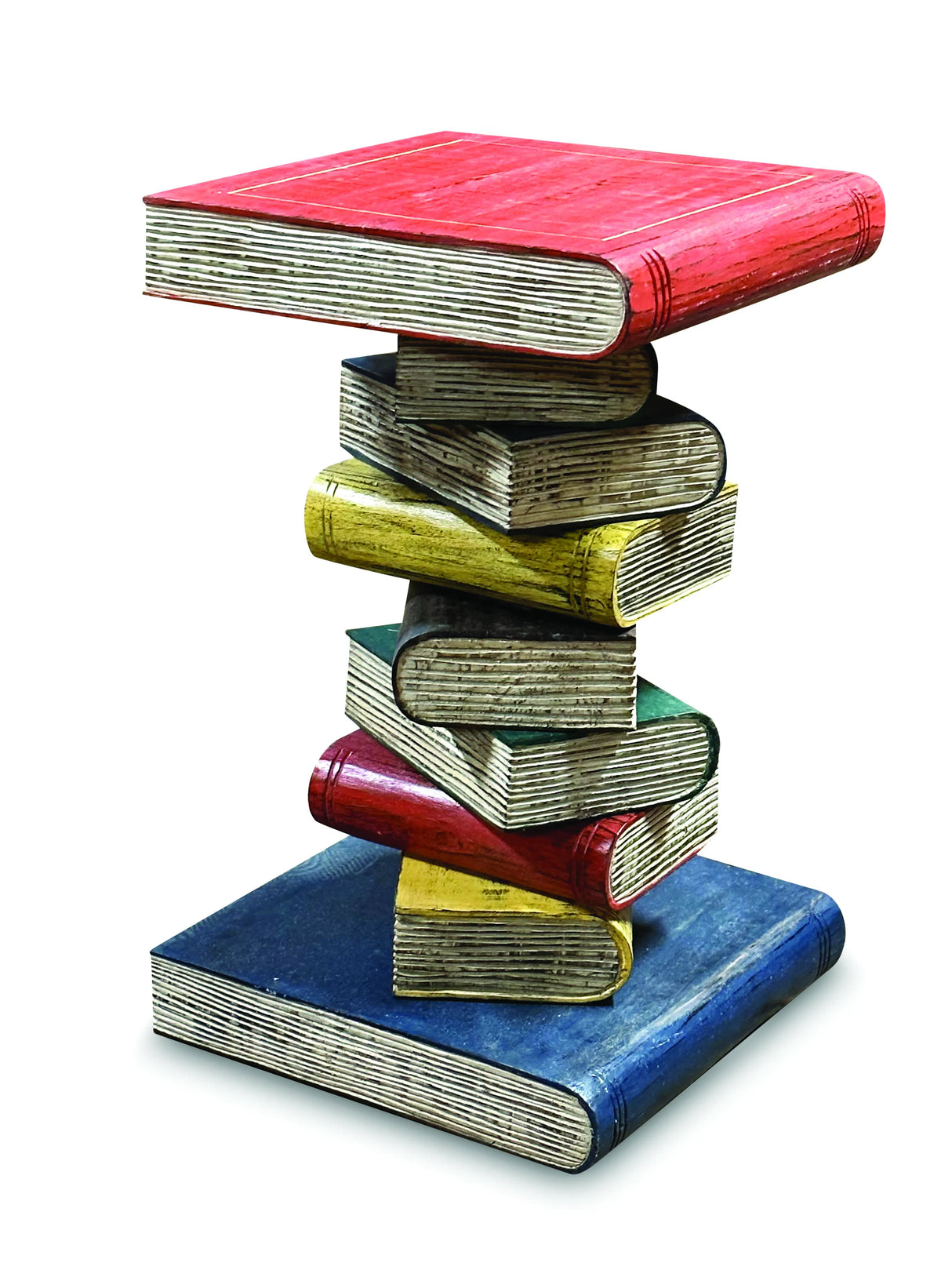 Coloured Bookstack Table Medium