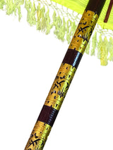Bali Sun Parasol Lemon Yellow And Gold Large 2.5m (With Pole Joint)