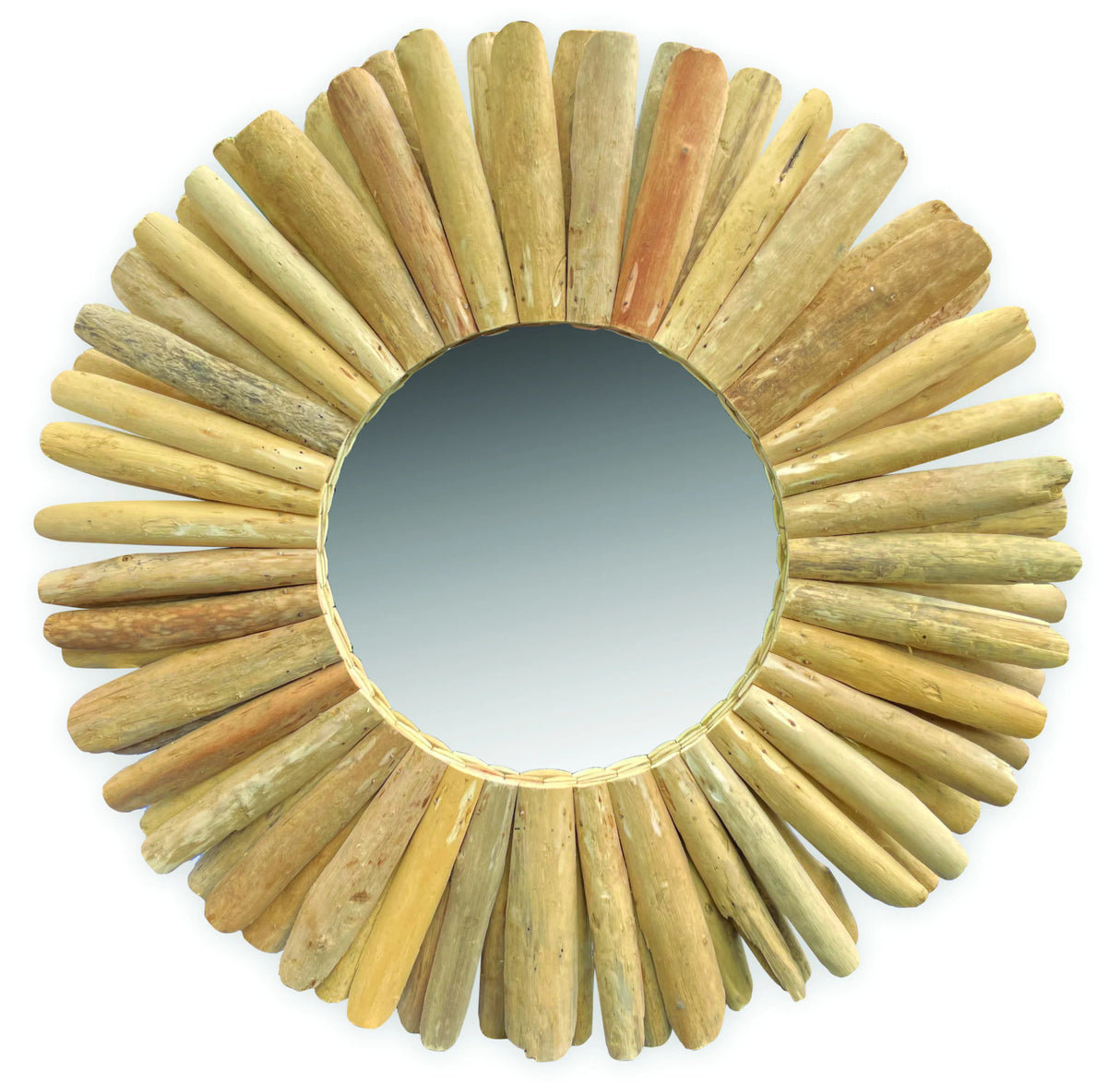 Driftwood Round Mirror 80cm