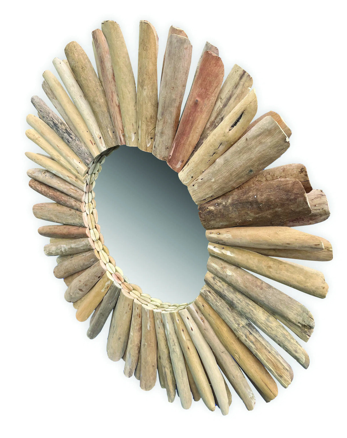 Driftwood Round Mirror 80cm