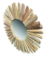 Driftwood Round Mirror 80cm