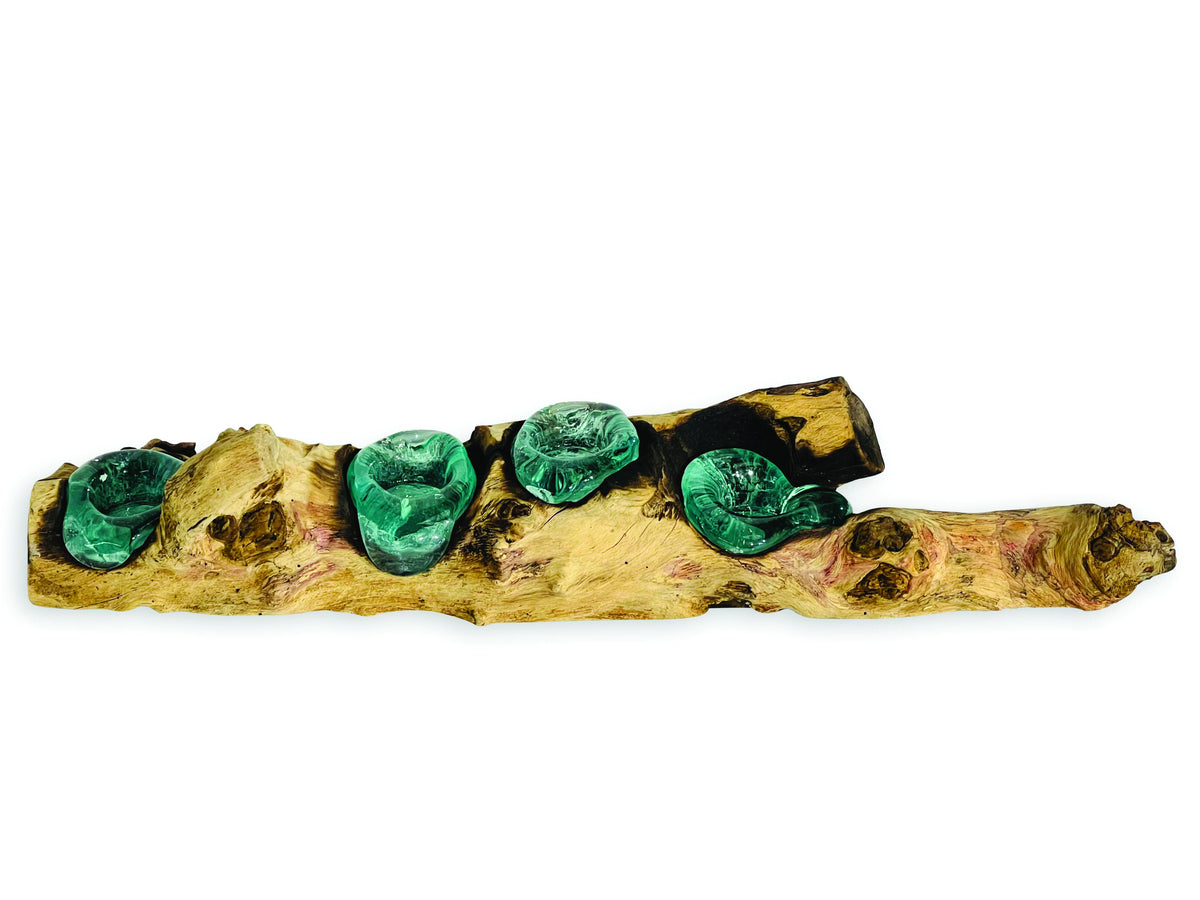 Root With Glass Candle Holder X 4 Low