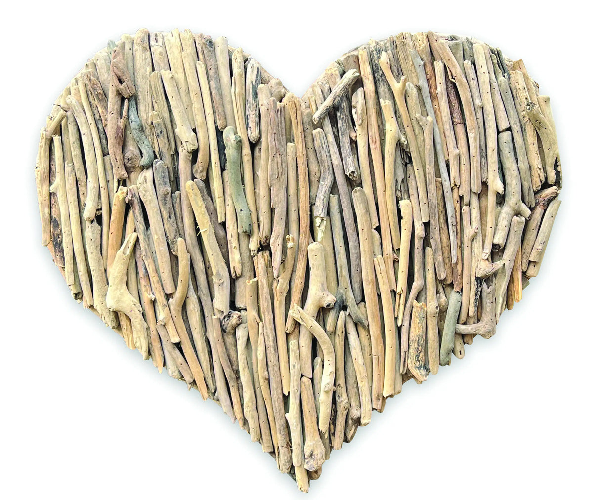 Driftwood Wall Heart 70x70cm