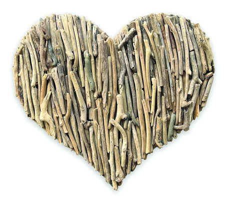 Driftwood Wall Heart 70x70cm