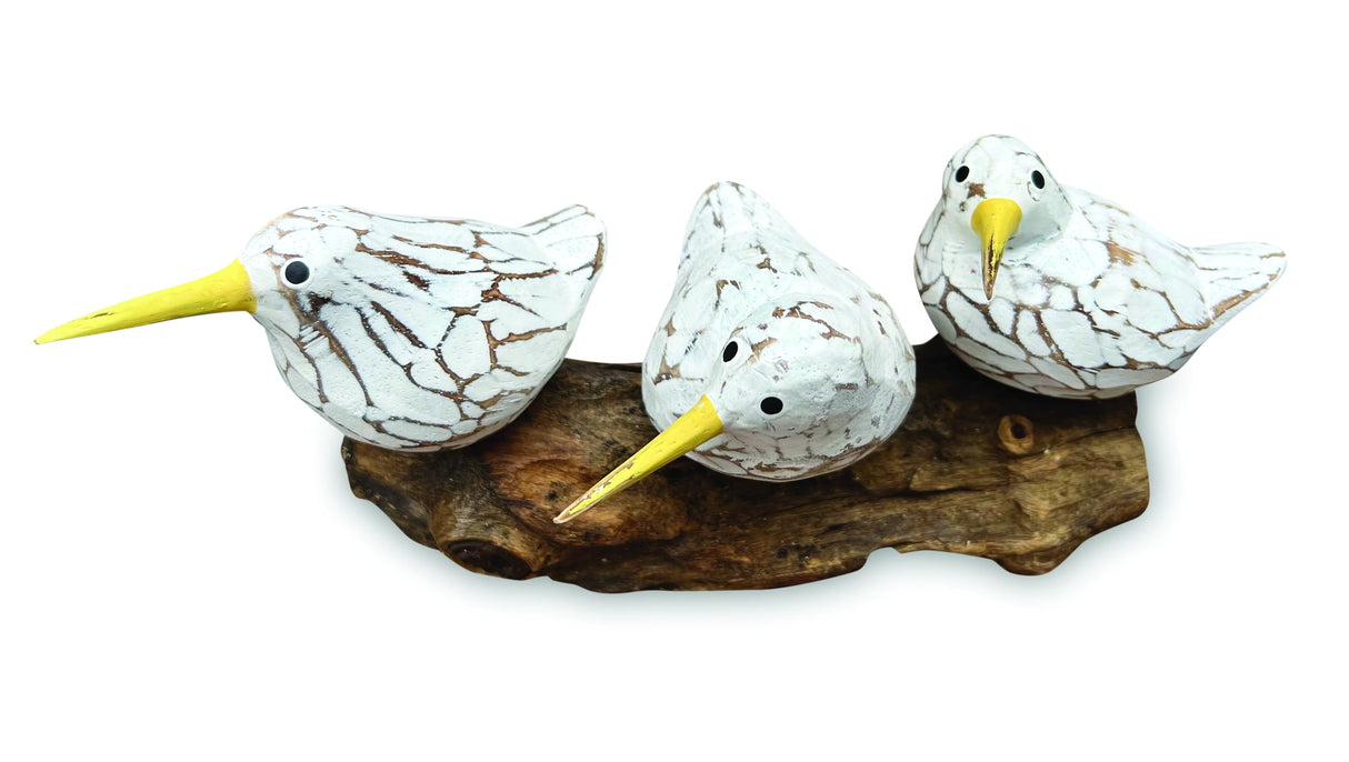 Triple Bool Bird On Root White And Yellow