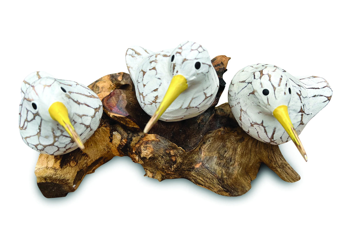 Triple Bool Bird On Root White And Yellow