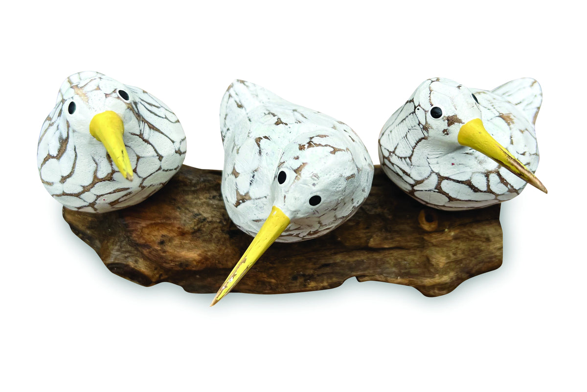 Triple Bool Bird On Root White And Yellow