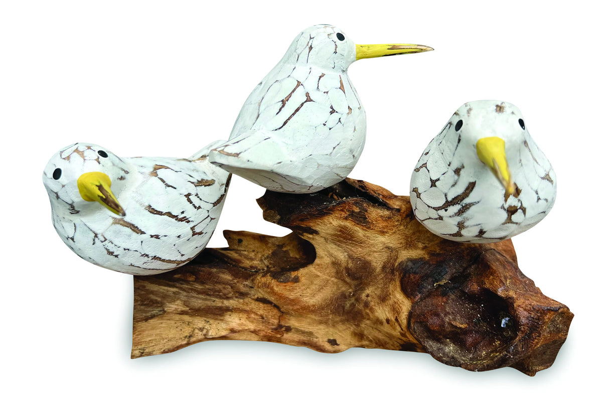 Triple Bool Bird On Root White And Yellow