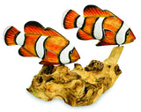 2 Nemo Clownfish On Driftwood (Please Order In Multiples Of 2)