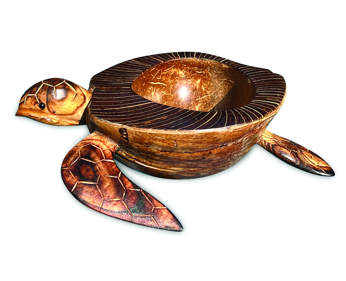 Natural Coconut Shell Turtle Bowl