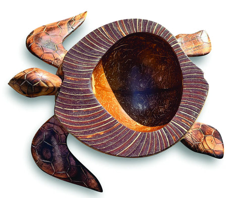 Natural Coconut Shell Turtle Bowl