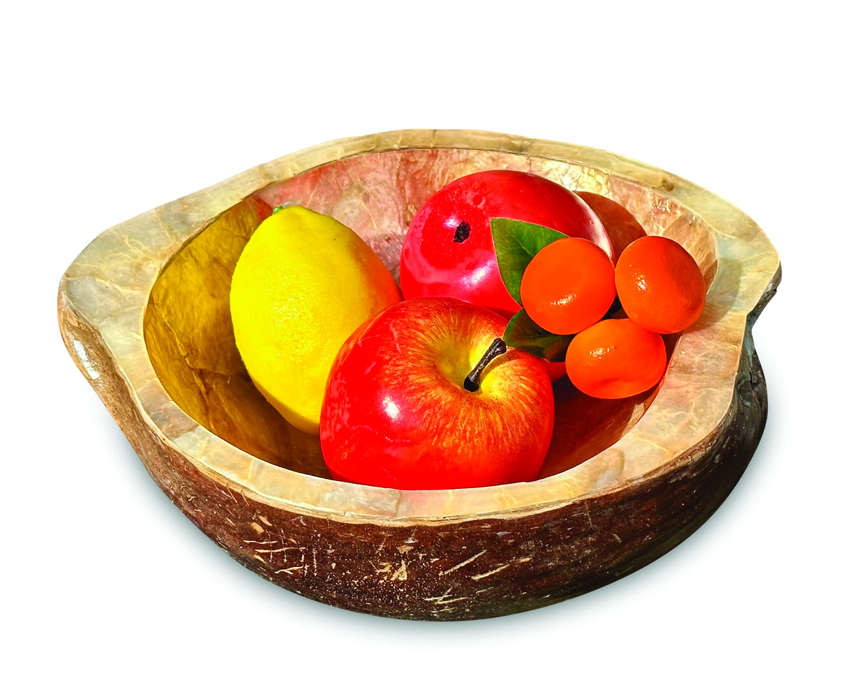 Pearl Inlay Coconut Shell Bowl Gold
