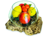 Root With Glass Fruit Bowl Small