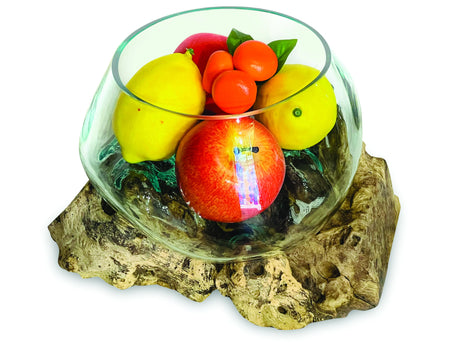 Root With Glass Fruit Bowl Small