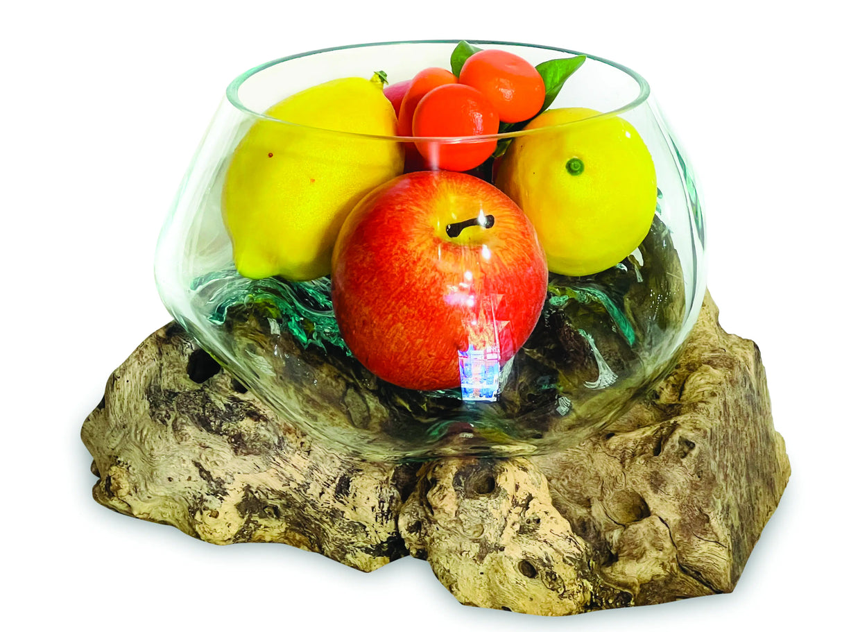 Root With Glass Fruit Bowl Small