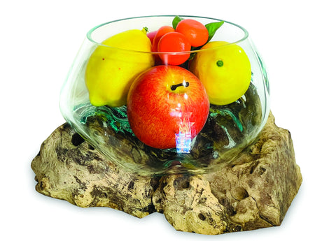 Root With Glass Fruit Bowl Small