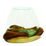 Single Hand Of Hope With Molten Glass Bowl