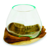 Single Hand Of Hope With Molten Glass Bowl