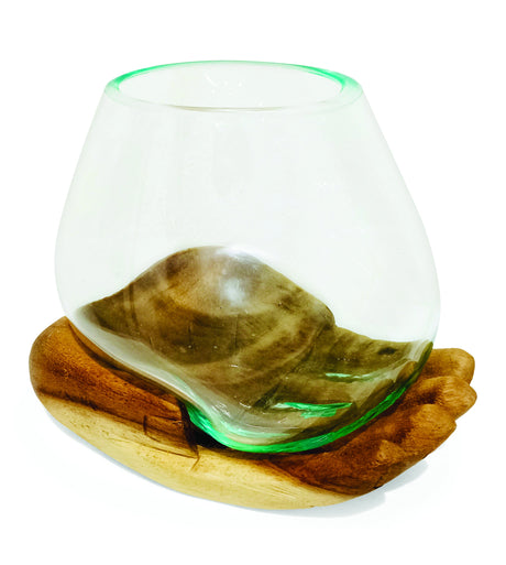 Single Hand Of Hope With Molten Glass Bowl