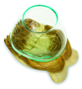 Double Hand Of Hope With Molten Glass Bowl