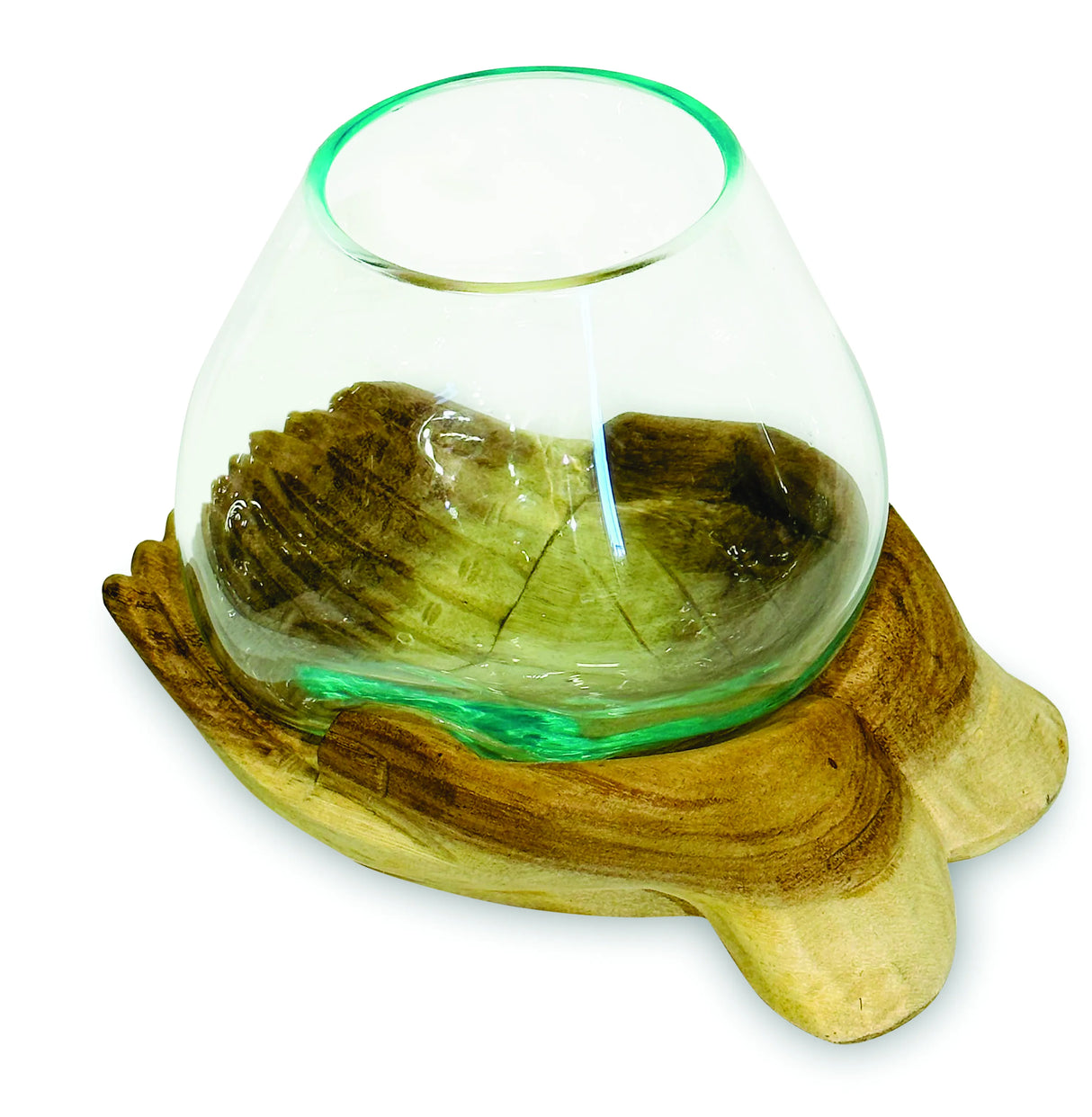 Double Hand Of Hope With Molten Glass Bowl