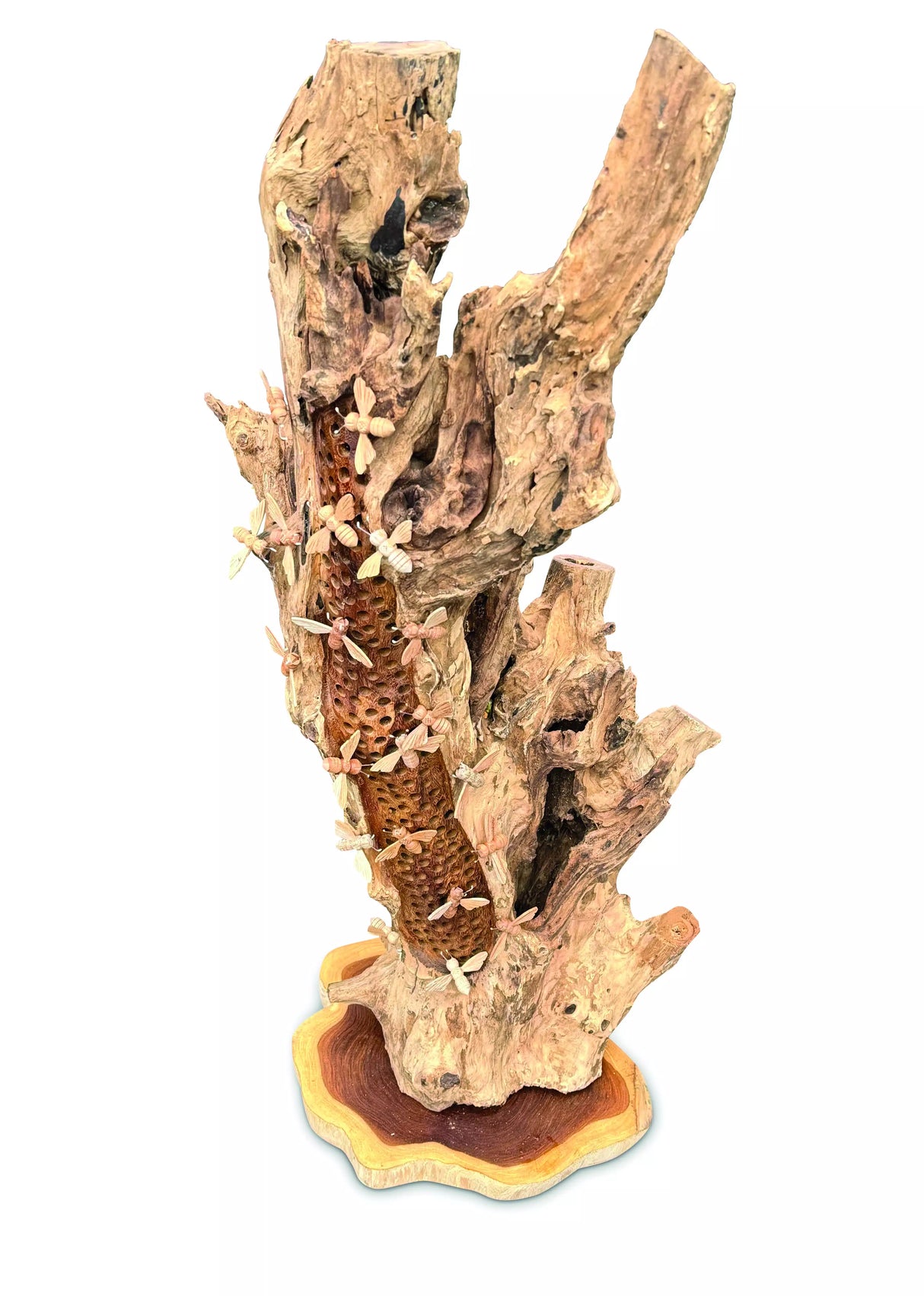 100cm Beehive Sculpture With 20 Bees