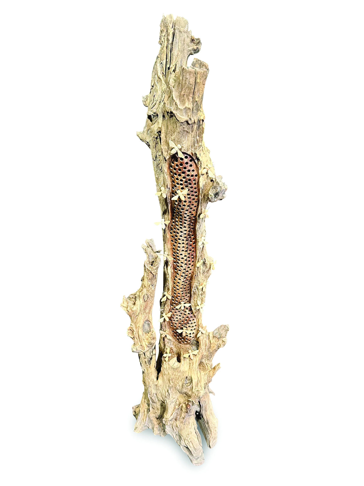 100cm Beehive Sculpture With 20 Bees