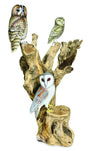 Special Large Sculpture With 3 Large Owls