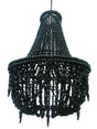 Artisan Beaded Lampshade 50x50x65cm Bali Black