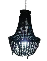 Artisan Beaded Lampshade 50x50x65cm Bali Black