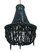 Artisan Beaded Lampshade 50x50x65cm Bali Black