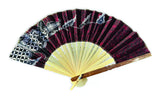 Bali Batik Fabric Folding Fans 30cm (Pack Of 10 Random Mixed Colours)