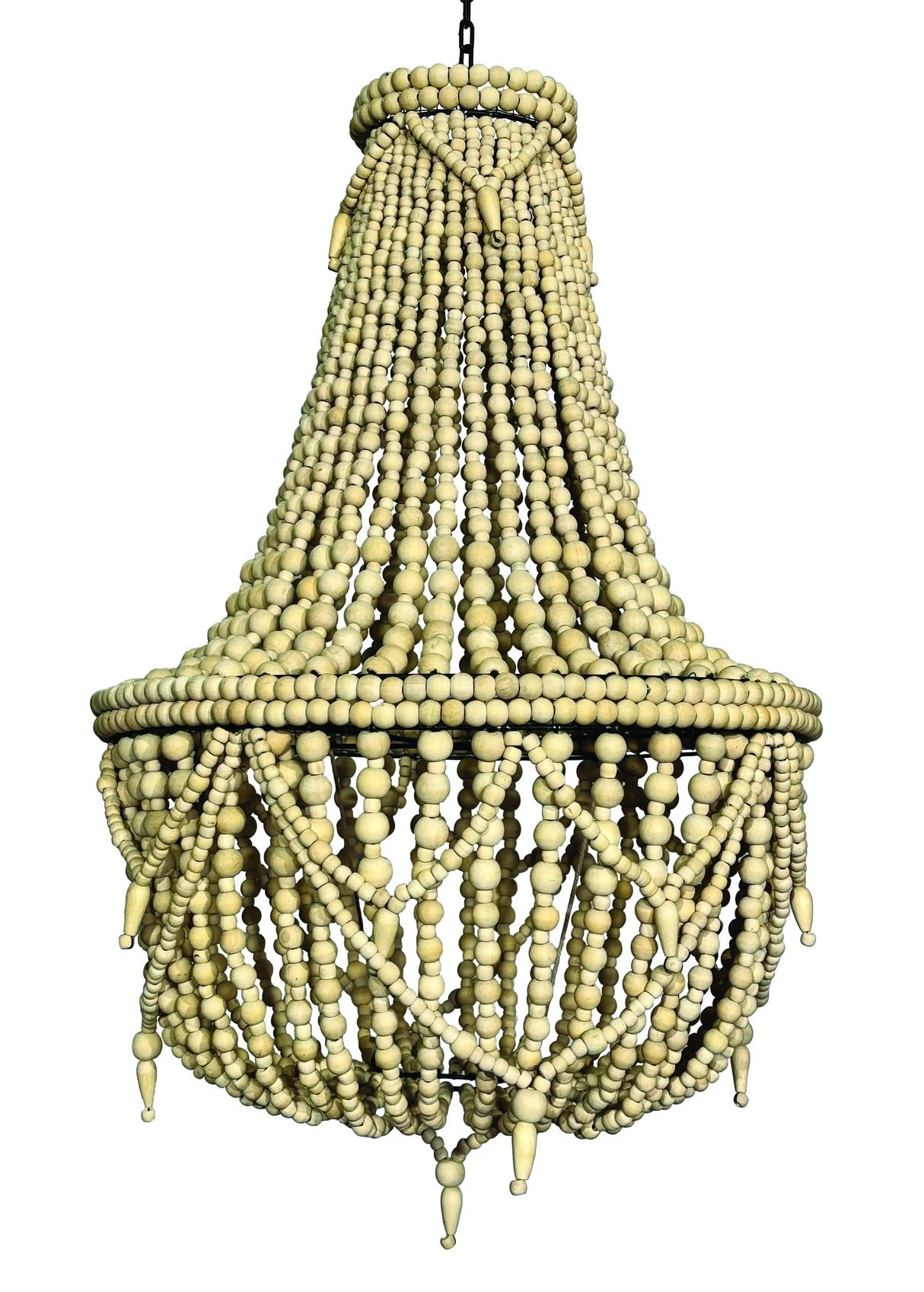 Artisan Beaded Lampshade 50x50x65cm Bali Sand