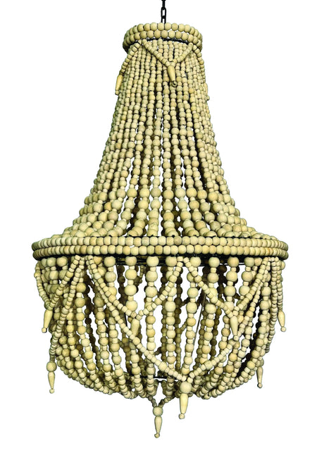 Artisan Beaded Lampshade 50x50x65cm Bali Sand