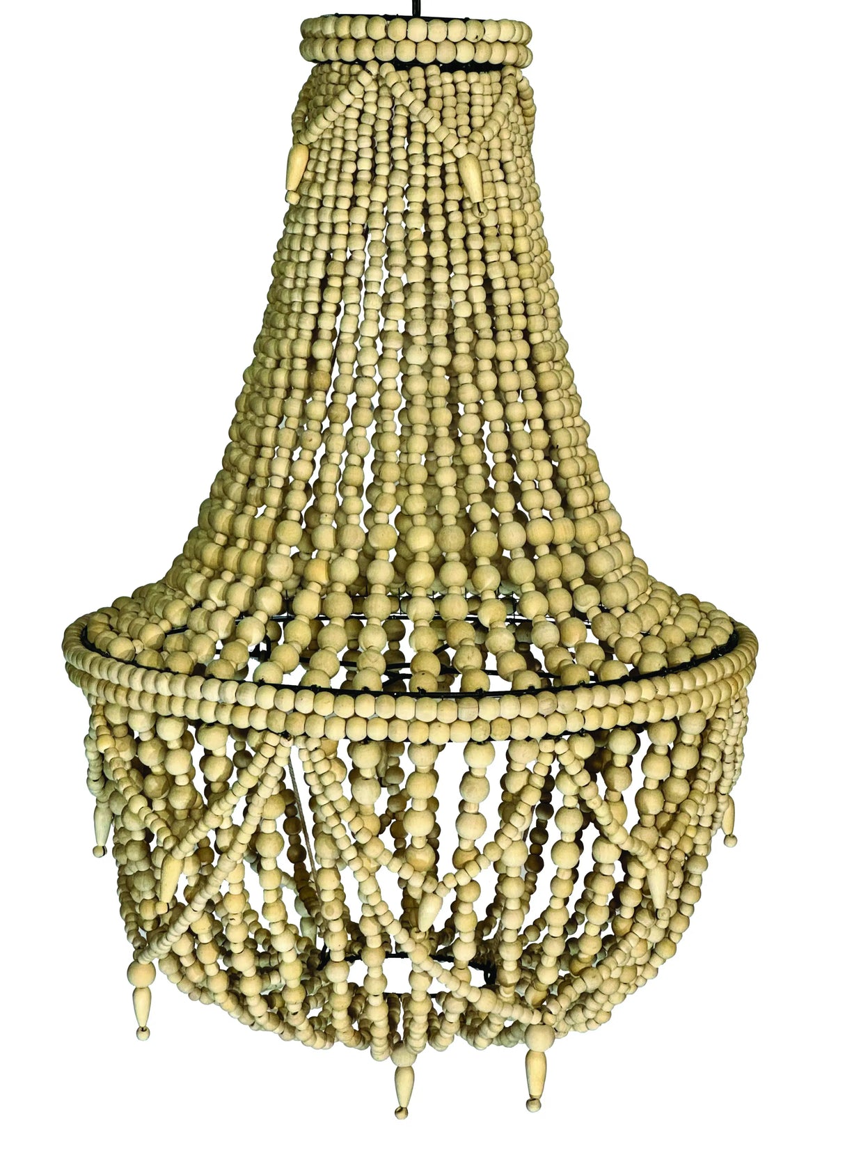 Artisan Beaded Lampshade 50x50x65cm Bali Sand