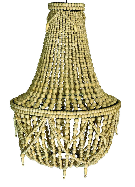 Artisan Beaded Lampshade 50x50x65cm Bali Sand