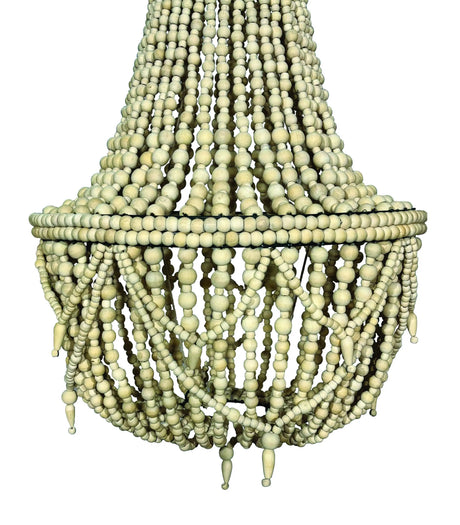 Artisan Beaded Lampshade 50x50x65cm Bali Sand