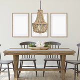 Artisan Beaded Lampshade 50x50x65cm Bali Sand