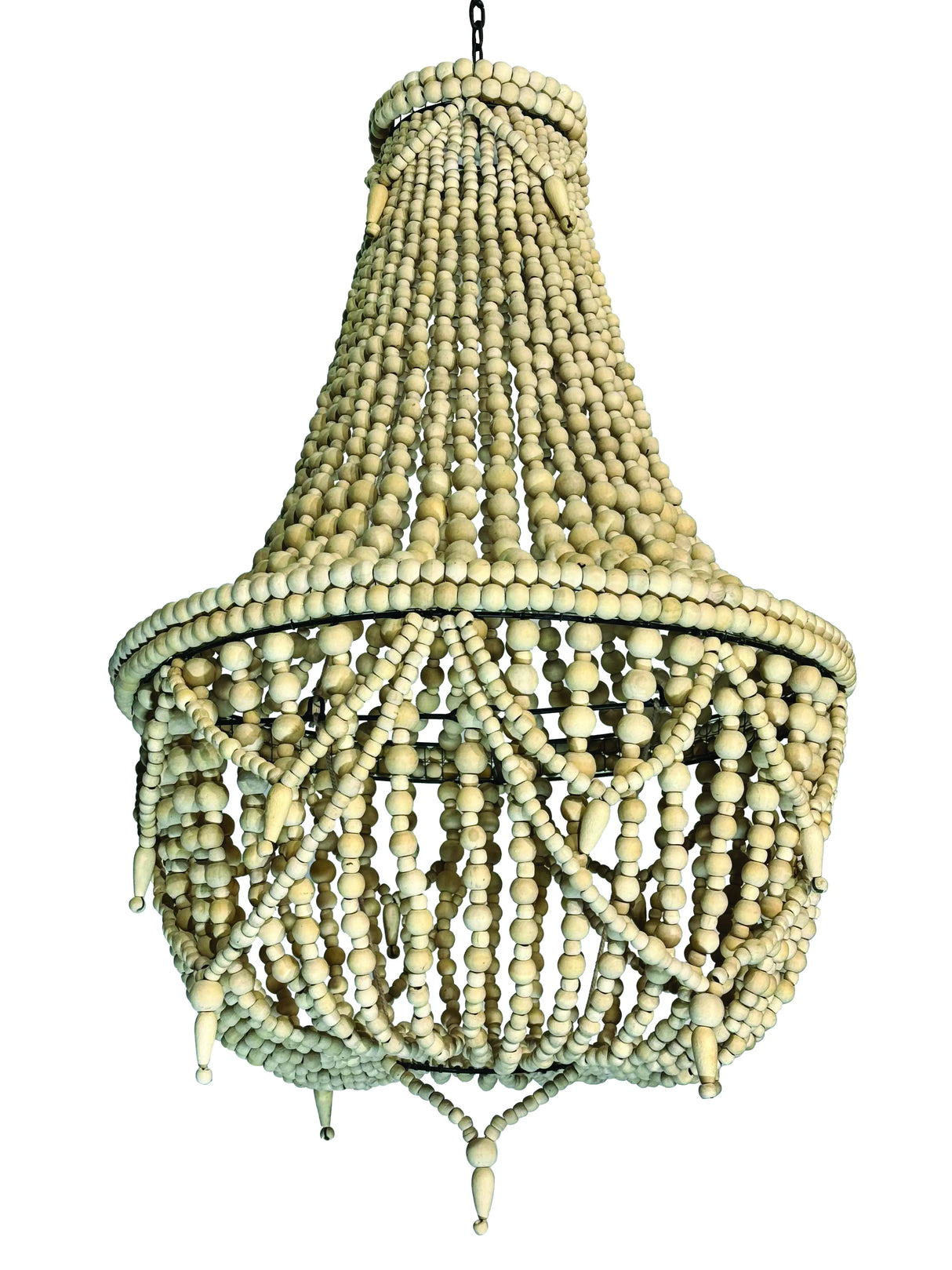 Artisan Beaded Lampshade 50x50x65cm Bali Sand