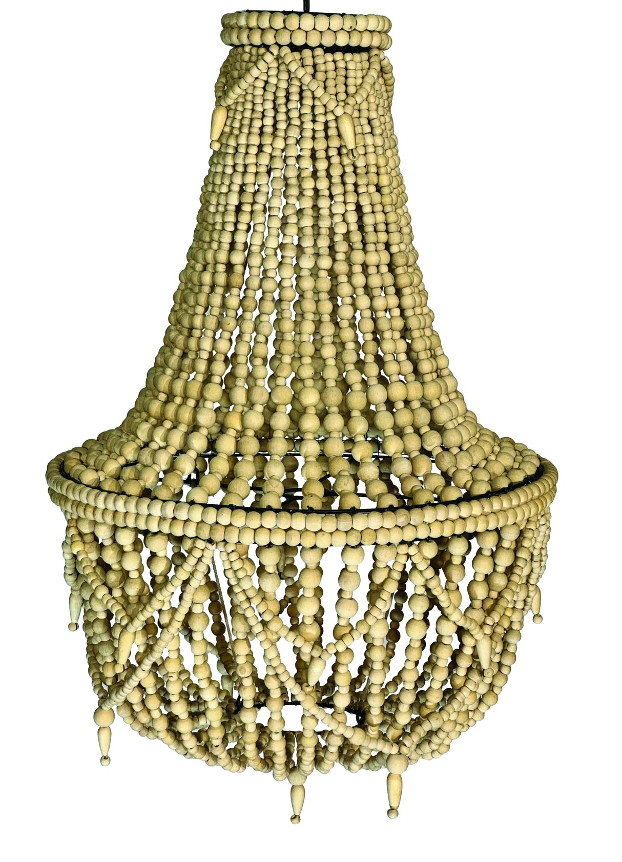 Artisan Beaded Lampshade 50x50x65cm Bali Sand