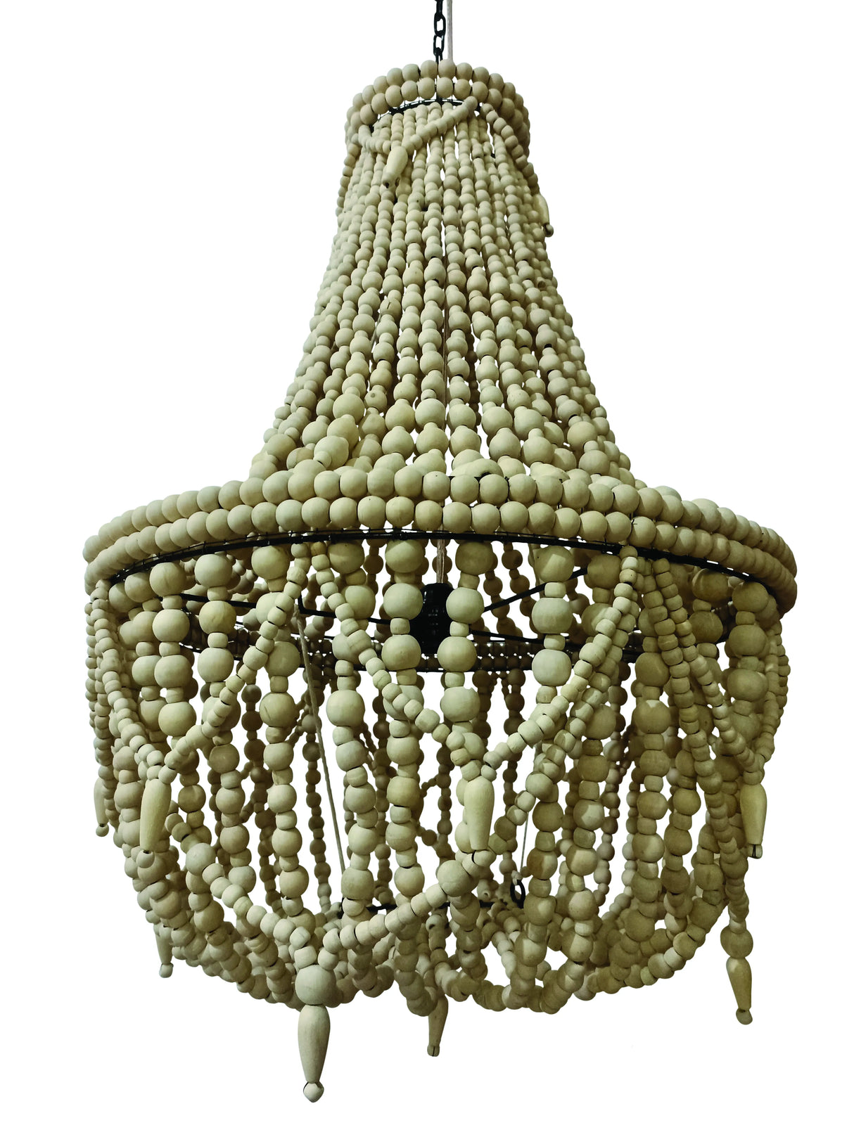 Artisan Beaded Lampshade 50x50x65cm Bali Sand