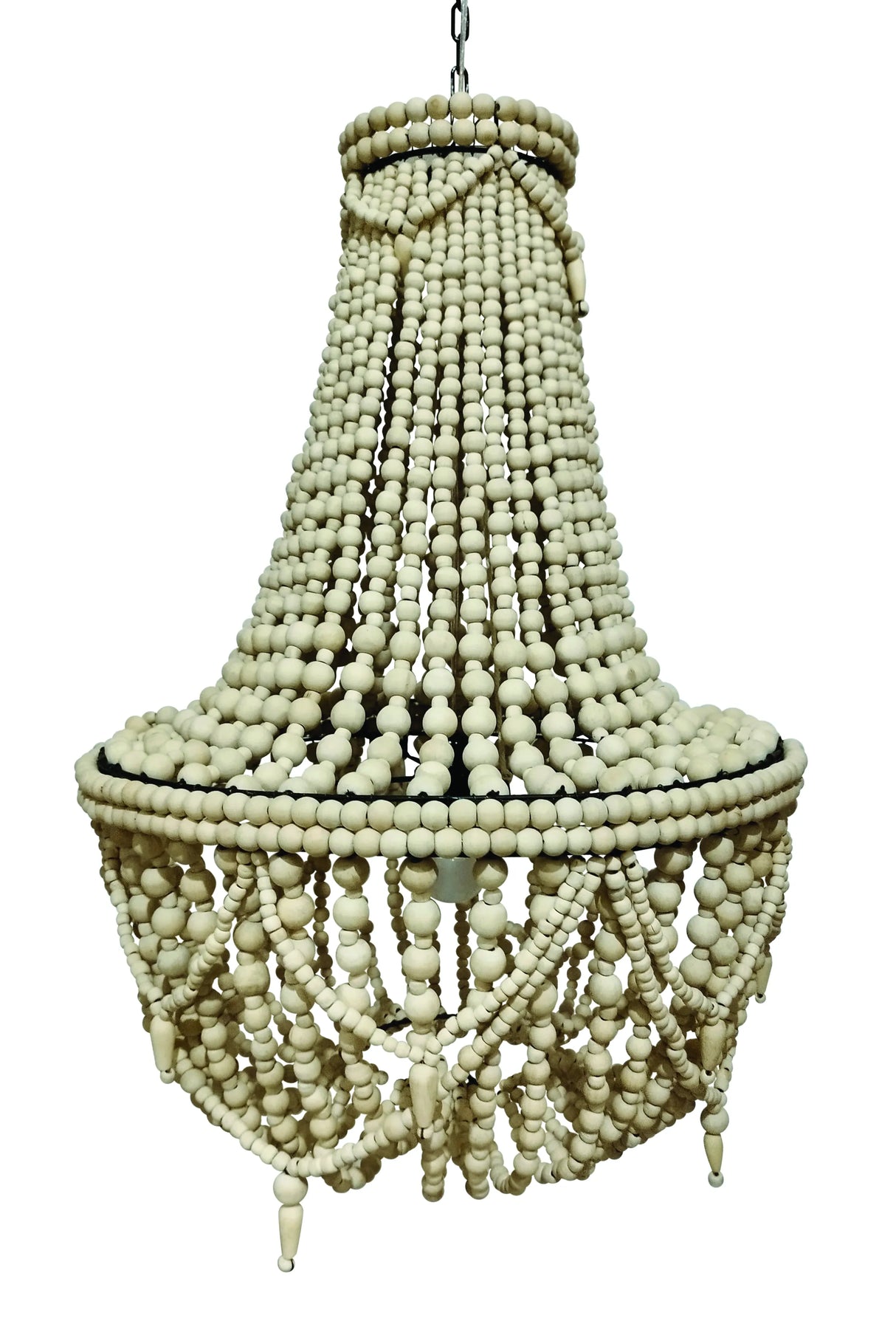 Artisan Beaded Lampshade 50x50x65cm Bali Sand