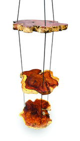 Hanging Tree Root Slices 3 Shelves 100cm