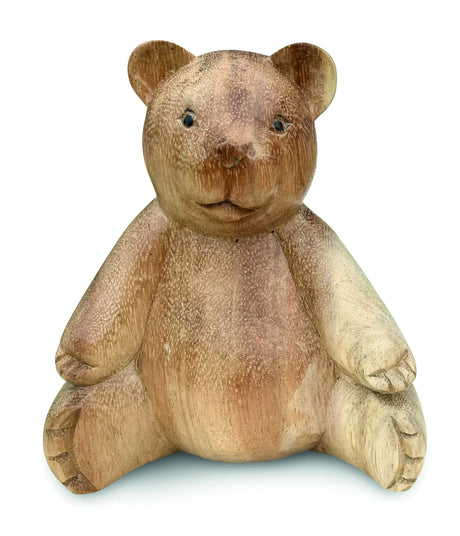 Carved Teddy Bear Open Arms 15cm
