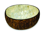 Natural Coconut Bowl With Pearl Inlay
