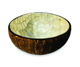 Natural Coconut Bowl With Pearl Inlay