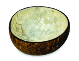 Natural Coconut Bowl With Pearl Inlay